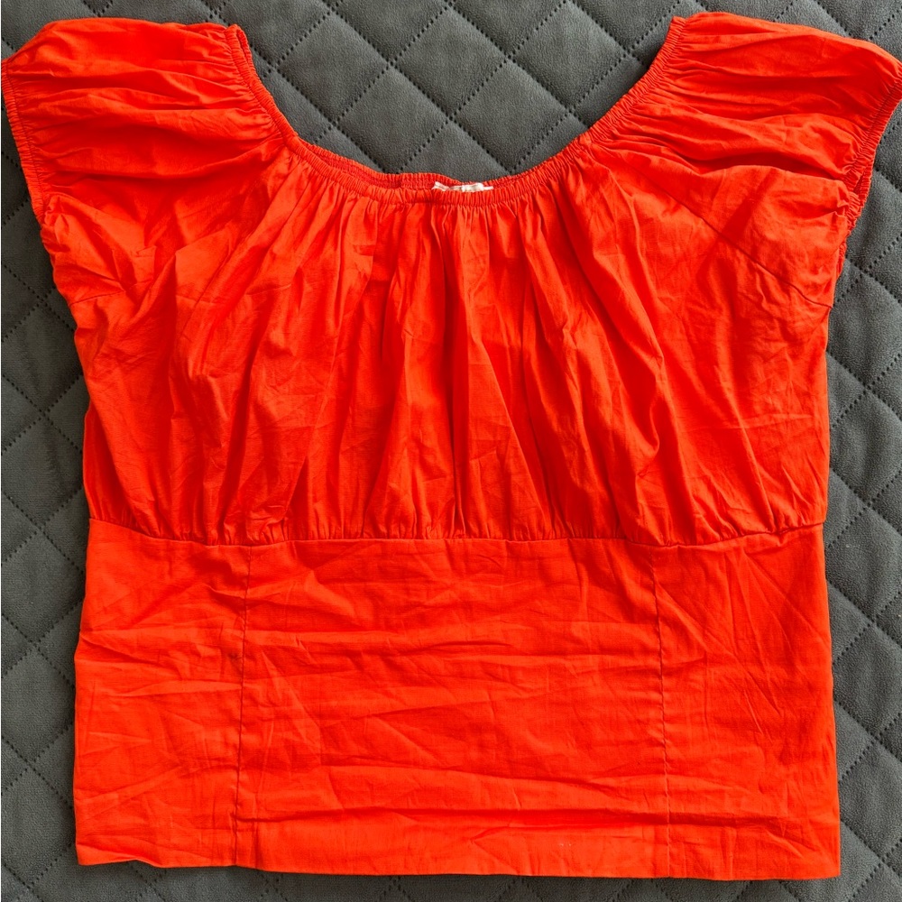 Sara USA Peasant Top in Orange size XL